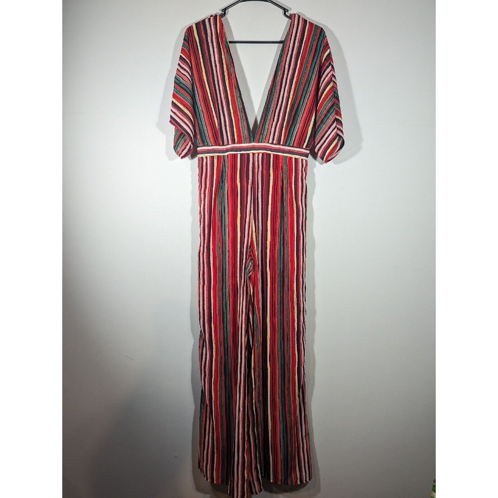 Windsor Multicolor Striped V Neck Jumpsuit Women Size‎ S